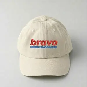 Bravo Clubhouse Hat Off White with Red Embroidery for Bravo and Costco Lovers
