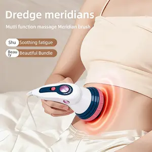 Multi Purpose Handheld Vibration Massager 3 Speed Settings 3 Replacement Heads High Frequency Vibration Massage Machine Portable Home Use Electric Gadget