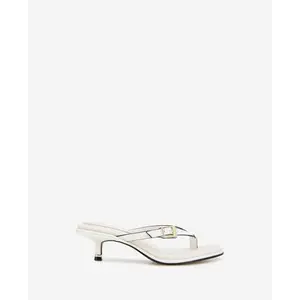 Gillie Embossed Croco Kitten Heel Buckle Sandal