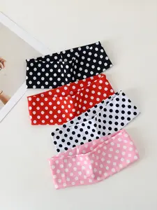 Polka Dot Pattern Hair Band,(4pc) Casual Simple HairAccessories for Women & Girls, Minimalist HeadweaiSuitable for Thick Hair, Fashion Hair Accessories forParty, Daily Clothing Decor, Hairstyles, AdjustableHeadband,Workout Headband, Headband Set