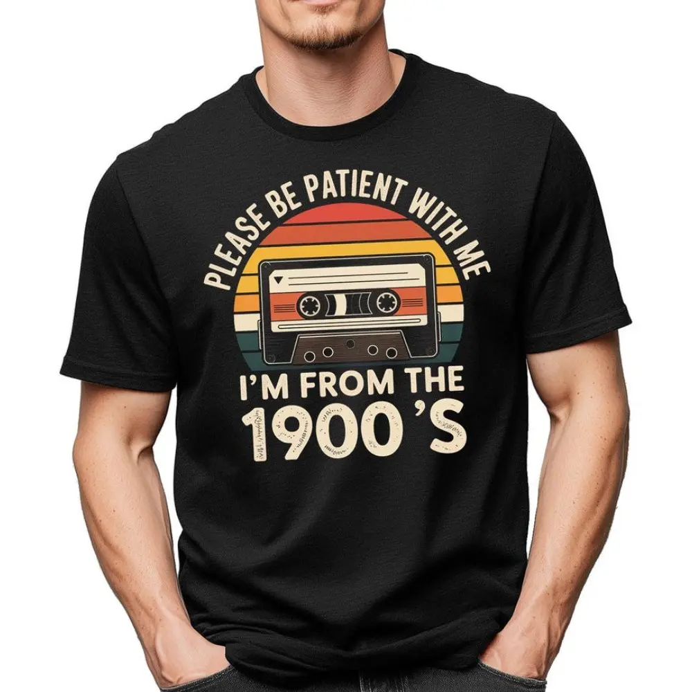 1900s Shirt, Retro Cassette Tape Tee, Funny Born in the 1900s Gift, Vintage Sunset Nostalgia Graphic T-Shirt, Millennial Humor Apparel