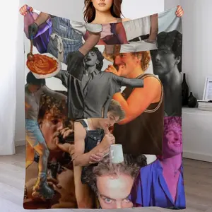 1pc Benson Boone Ultra-Soft Flannel Blanket - All-Season Lightweight & Warm Throw, Vibrant Stage Performance Print in Mixed Colors (Purple, Blue, Pink, Orange, Black, Brown, Green, Yellow, Red, Gray, White, Beige) - Perfect for Home, Camping, So 414