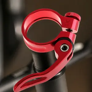 Quick Release Seatpost Clamp 31.8mm Aluminum for Bike Seat Upgrade, Lightweight Anti Rust Design Universal for Road Mountain Bikes, High Strength Locking Tool Free Maintenance Structure