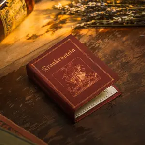 Frankenstein by Mary Shelley 1818 Book Wallet Frankenstein by Mary Shelley 1818 Book Wallet