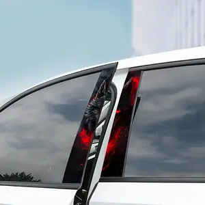 Wolf Head Car B Pillar Stickers, Vinyl Waterproof Decals, Waterproof and Scratch-Resistant, Fits All Vehicles, 2 Pieces, Durable Automotive Decals