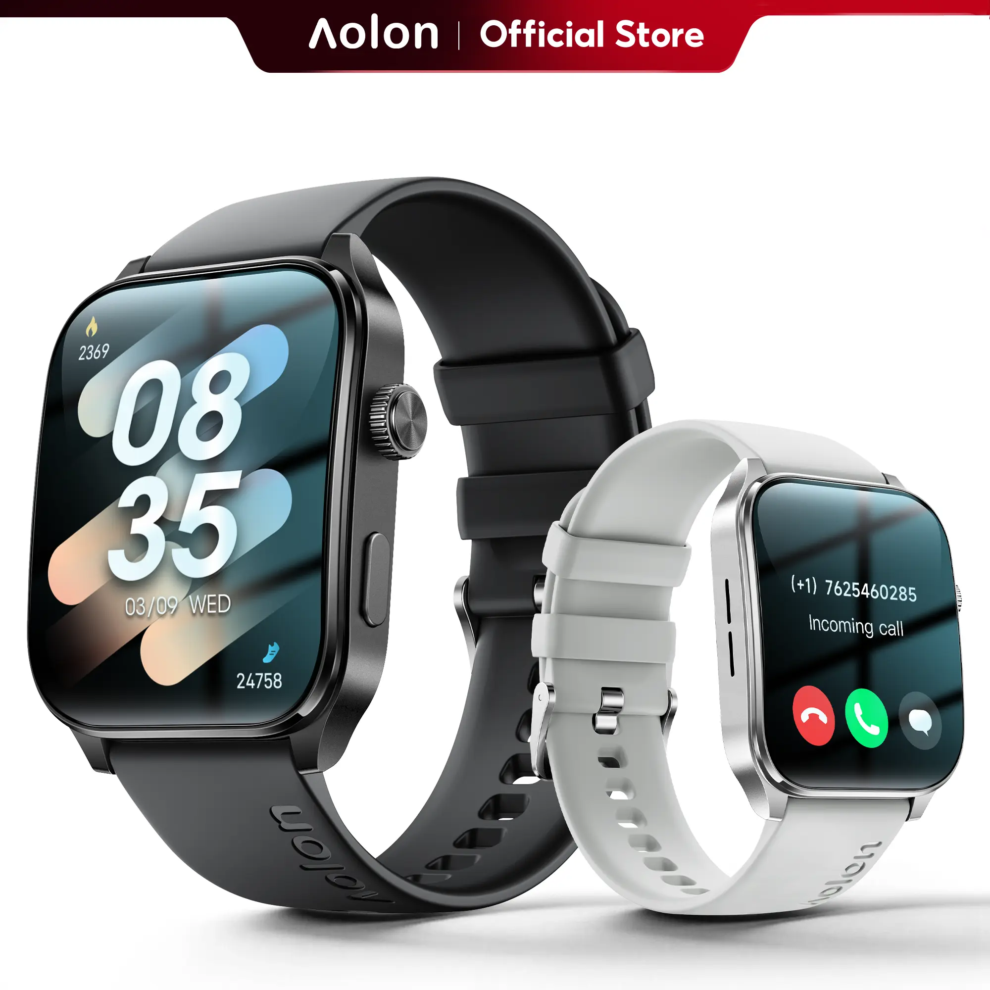 【Business Style】Aolon Curve3 Curved Smartwatch for Unisex, Bluetooth Calling, 1.93" IPS Display, Message Alerts, Digital Crown, Multi-Sport Modes, Fitness Tracker, IP68, Android & iOS Compatible#summerwins#SummerFinds
