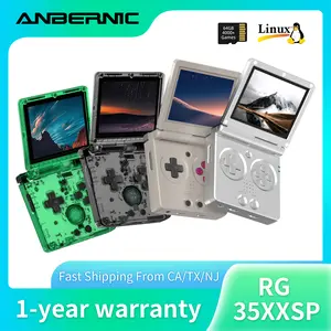 ANBERNIC RG35XXSP Retro Portable Game Console- 3.5" IPS Flip Screen, 20+ Game Formats, 8-Hr Battery, HDMI to TV - 5000+ Games Pre-Loaded! Ideal Gamer Gift