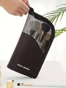 High Capacity Standing Makeup Brush Holder, Multi-Layer Portable Cosmetic Box, Easy Access Design, Travel & Home Use, Compact Storage, Travel Cosmetic Bag