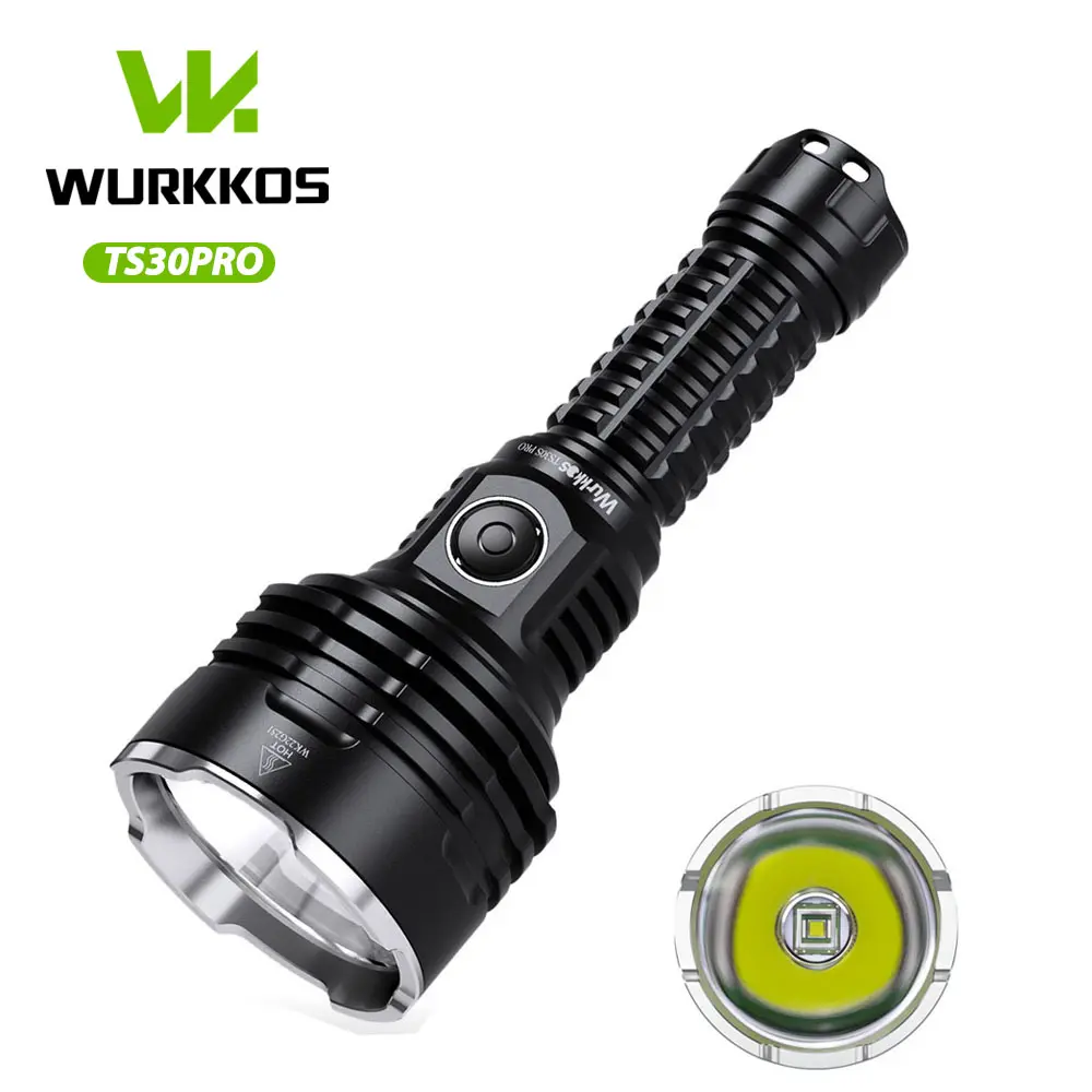Wurkkos TS30S Pro Handheld Emergency Flashlight - Heavy Duty Outdoor LED Adventure Torch, Anduril 2.0, 6000 High Lumens SBT90.2 LED, 1086m Long Range, USB-C Rechargeable Power Bank, Aluminum Alloy Body, IP68 Waterproof Camping Hiking Gear, Heavy Duty Flas