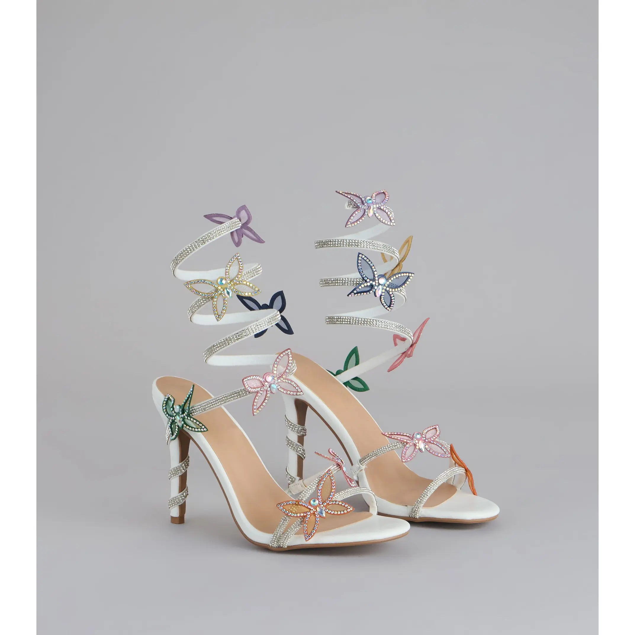 Extra Sparkle Butterfly Spiral Heels