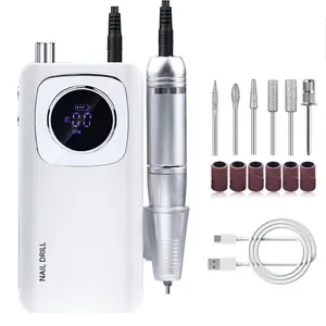 45,000 RPM Electric Nail Drill Machine with Drill Bits and Rechargeable Nail Files