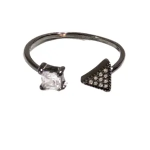 Sterling Silver Eternity CZ Braided Ring, Stackable Ring, CZ Band