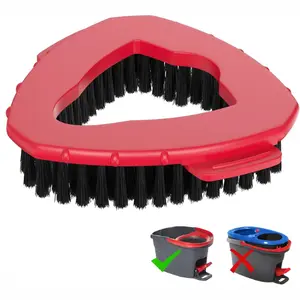 Spin Mop Replacement Head Scrub Brush for O-Cedar EasyWring 1-Tank System, Triangle Scrubber Mop Head Shower Floor Scrubber Hard Bristle Cleaning Brush Cleaning Accessories Must Haves
