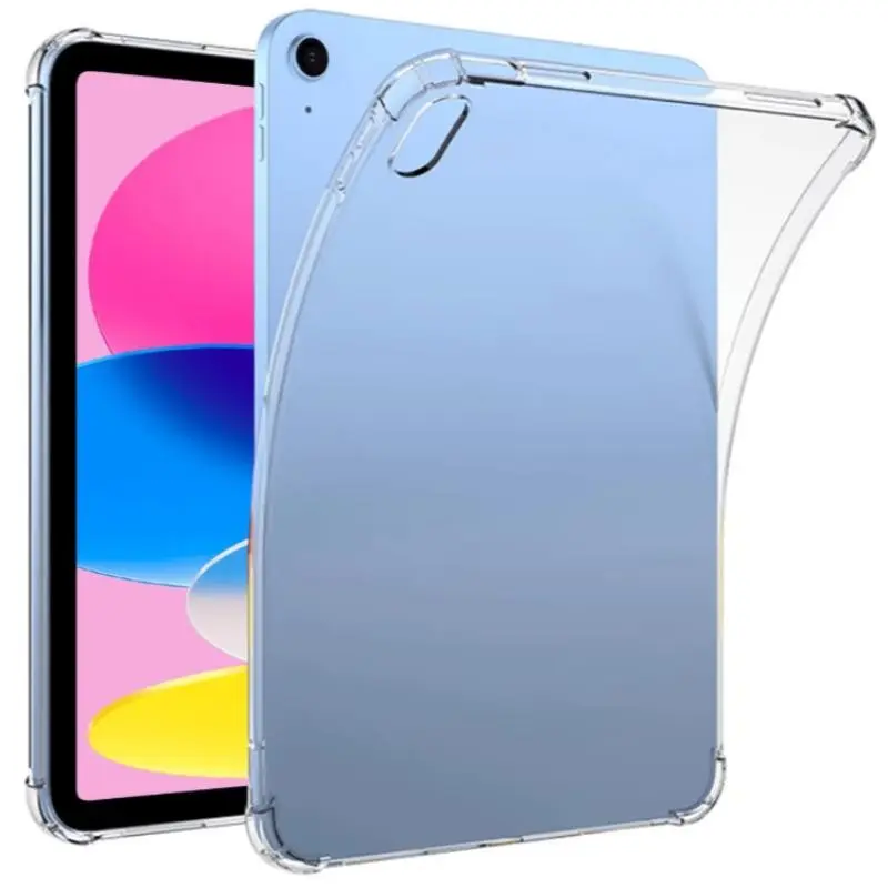 1pc iPad Case Protective Transparent Tpu Full Coverage, Airbag Shockproof Clear Silicone Soft Cover, protective tablet cover, for iPad Air 4-7, iPad 7-11, Father's Day Gift