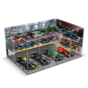 【Car Not Included】Clear Acrylic Display Case for Speed Champions Ultimate Formula 1 Collector's Pack (Model Car NOT Included)– Dust-Proof Protective Showcase Box for Model Car Kit