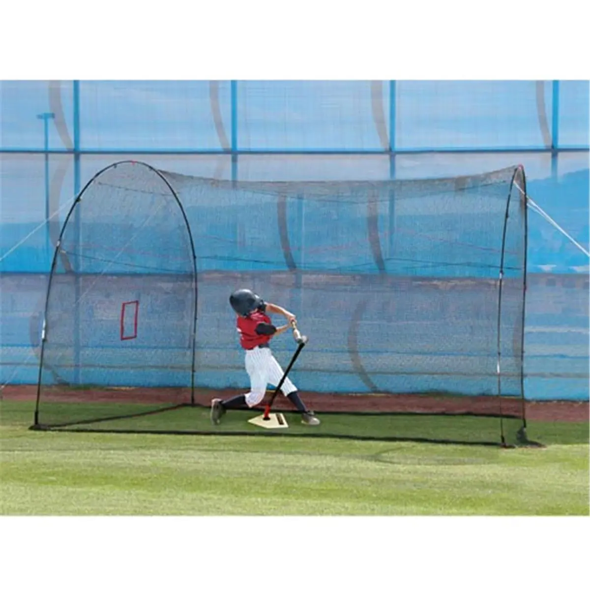 212 MAIN Heater Home Run Mini & Lite-Ball Cage, Baseball Batting Cage, Baseball Batting Practice Equipment