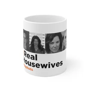 Bravo Real Housewives Mugshots White Ceramic Mug