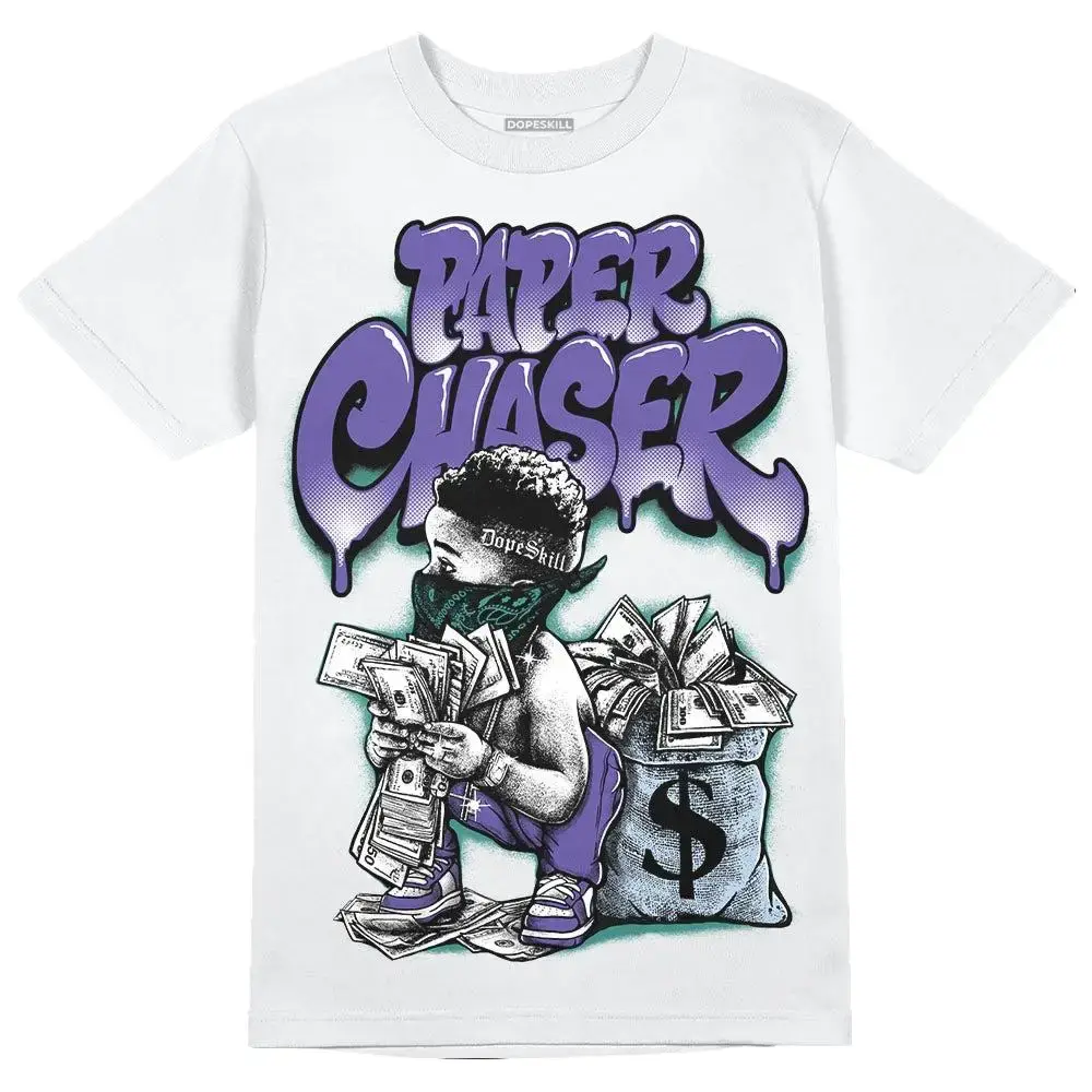 DopeSkill Graphic Tees Grape 5s Streetwear Unisex Cool T-Shirt Sneaker Colour Matching Hustle Kid Graphic