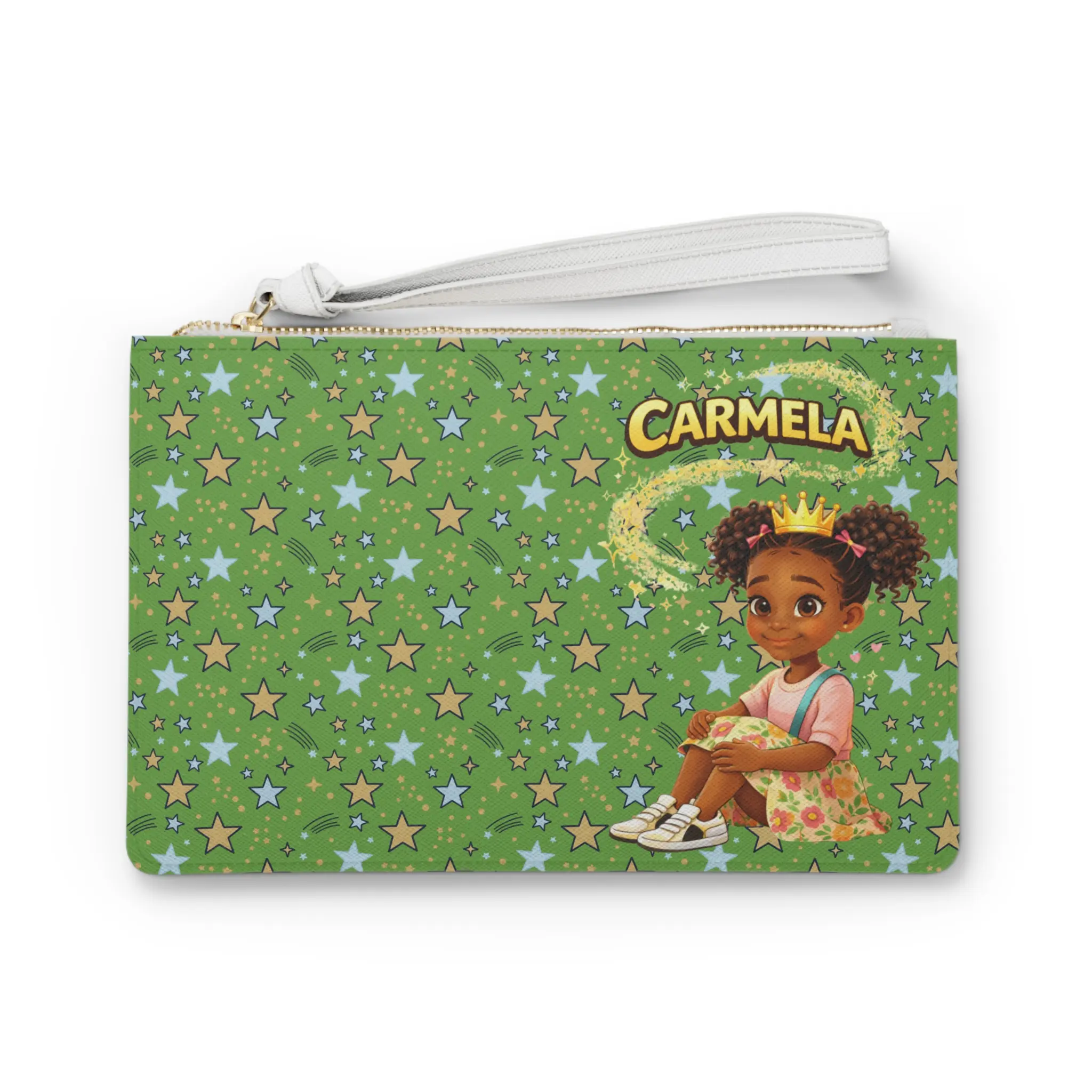 Carmela™ Star Pouch – Pencil Case, Makeup Bag & Accessory Clutch (GREEN)