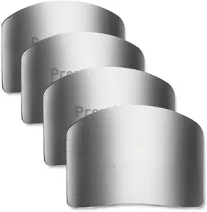 Finger Guards for , 4 count Stainless Steel Finger Protector for  ,  Guard, Chopping Protector for Dicing and Slicing in Kitchens
