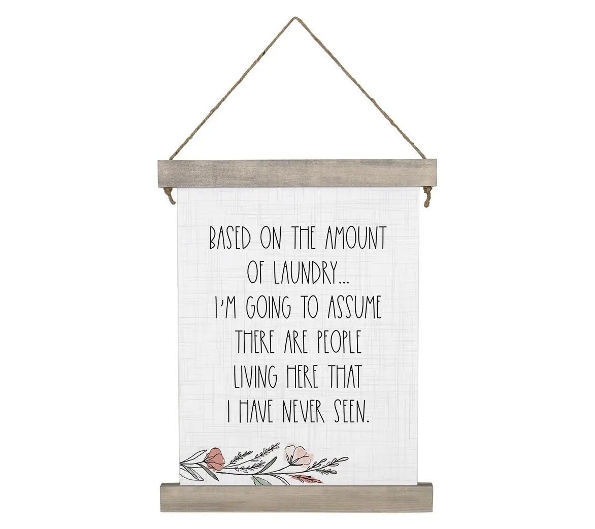 Sincere Surroundings 27.5" Amount Of Laundry Haging Canvas