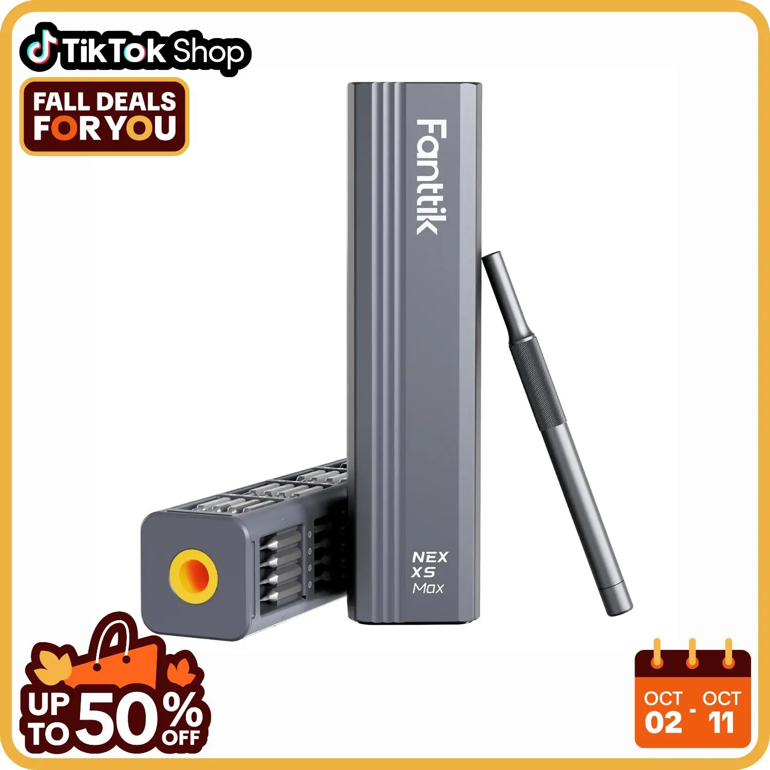 Fanttik X5 MAX （non-electric）Precision Screwdriver Set with 50 Bits, Tweezers and Pry Bar