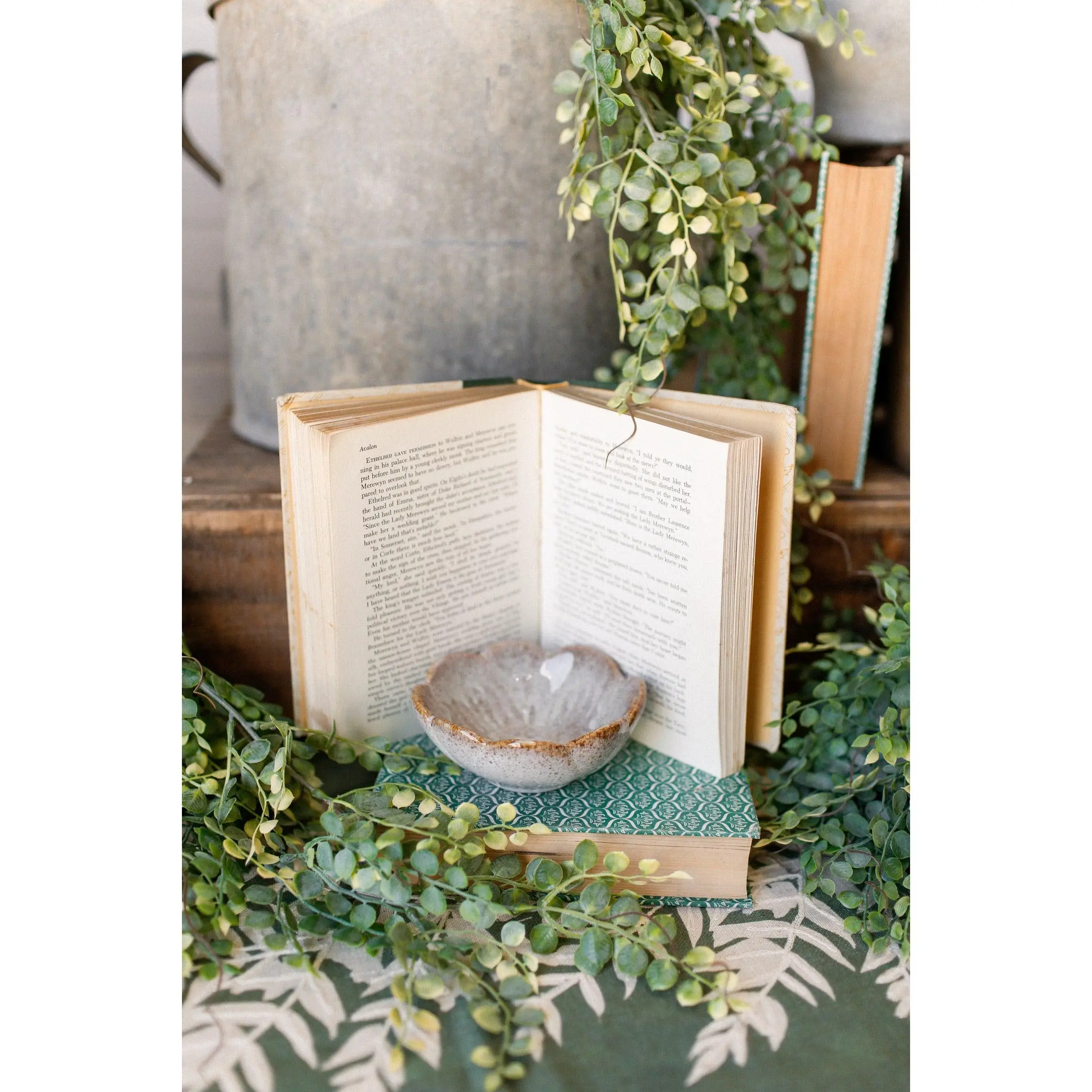 Stoneware Flower Bowl