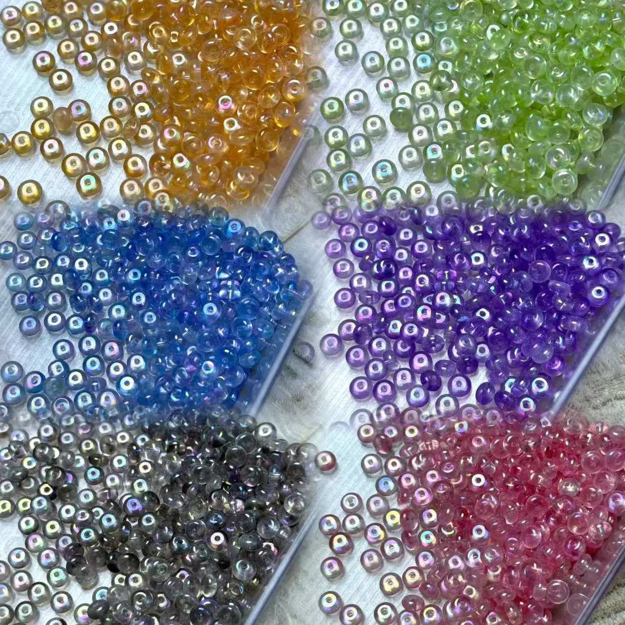 【F1-15】Bubble Electroplated Dount Glass Bead 75ml