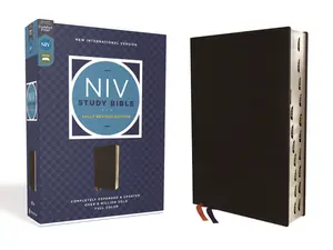 NIV Study Bible, Fully Revised Edition (Study Deeply. Believe Wholeheartedly.), Bonded Leather, Black, Red Letter, Thumb Indexed, Comfort Print (NIV Study Bible, Fully Revised Edition) by Kenneth L. Barker||Mark L. Strauss||Jeannine K. Brown||Craig L. Bl