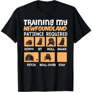 Newfie Dogs TRAINING MY NEWFOUNDLAND Owner Funny T-Shirt