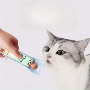 2-Piece Cat Strip Squeeze Spoon, Pet Liquid Snack Feeding Tool for Licking Wet Cat Treats