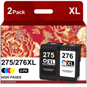 PG-275XL/CL-276XL Ink  Combo Pack  for  275 XL 276 XL 275/276 Ink Cartridges for PIXMA TS3520 TS3500 TS3522 TR4720 TR4722 TR4700 (1 Black, 1 Tri-Color)
