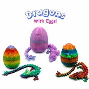 3D Printed Dragon with Egg - Intricately Designed High-Quality Stress Relief Item (12-in Long Dragon & 6-in Egg, Toys & Hobbies, Classic & Novelty Toys)
