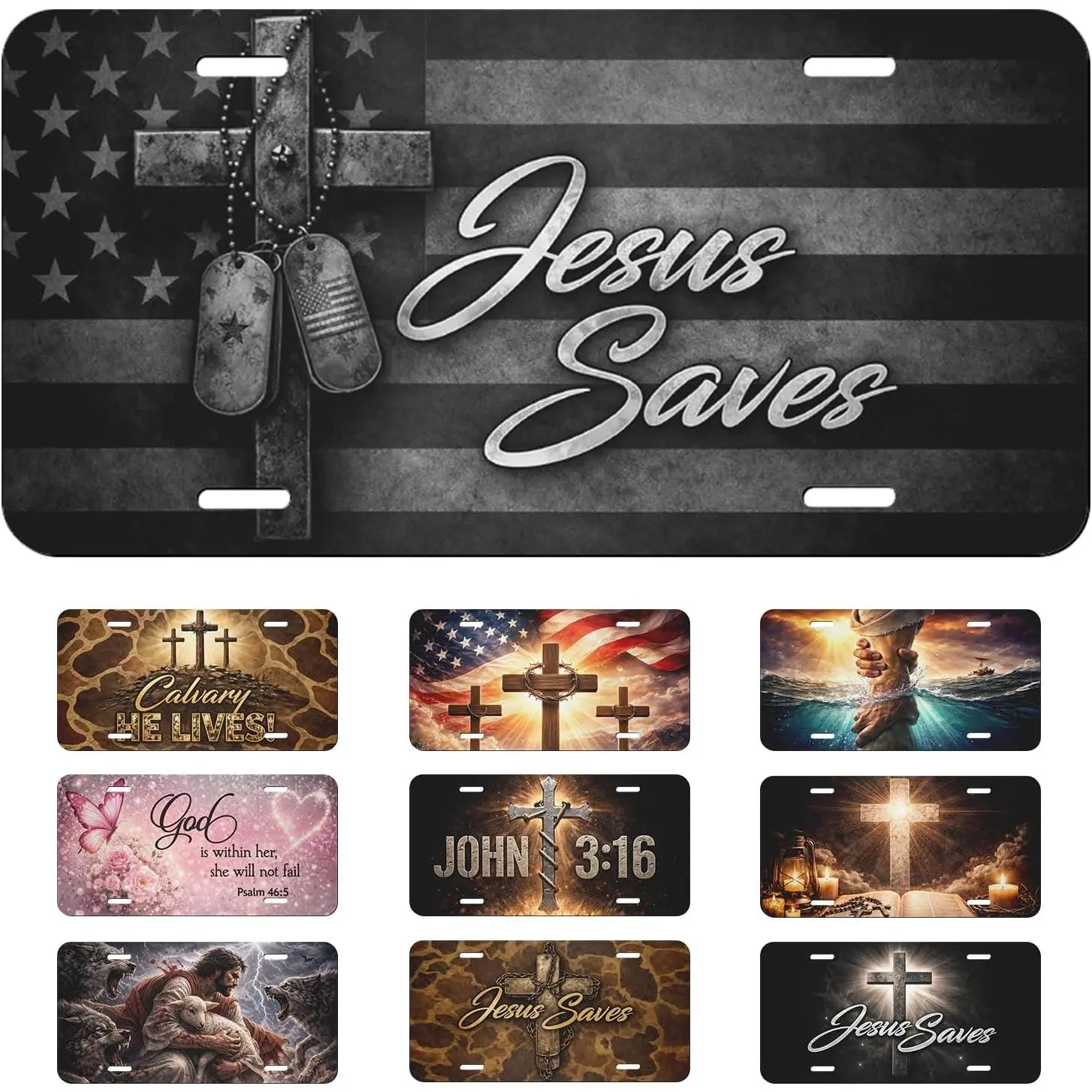 Jesus Cross American Flag