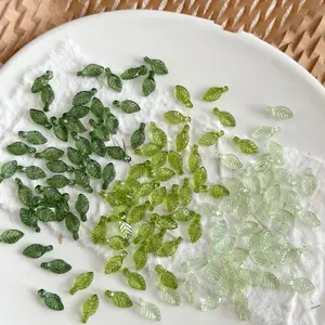 100 Acrylic Mini Leaf Beads, DIY Handmade Jewelry Making Supplies, Decorative Bracelet Necklace Accessories, Craft Materials, DIY Beading Accessories