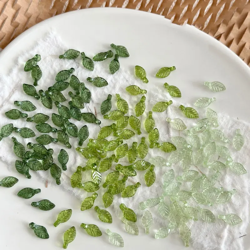 100 Acrylic Mini Leaf Beads, DIY Handmade Jewelry Making Supplies, DIY Jewelry Decoration, Decorative Bracelet Necklace Accessories, Craft Materials, DIY Beading Accessories