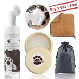Buy 1 Get 1 Free Pet Paw No-Rinse Cleaner 5 oz with Moisturizer and Microfiber Towel for Dry Cracked Paws and Noses Dog accessories Grooming