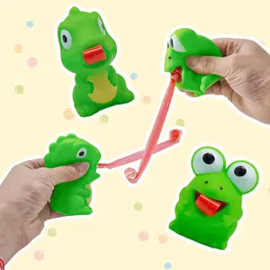 Funny Pinch Frog Dinosaur Tongue Toy – Cute Sensory Stress Relief Fidget Toy for Kids, Party Favor & Desk Toy