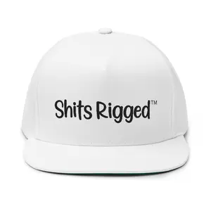 Shits Rigged Embroidered Snapback Hat- Streetwear Sports Humor