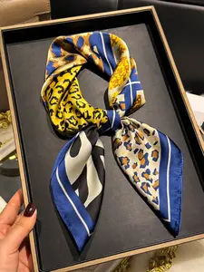 Women's Casual Leopard Print Scarf, Breathable Multifunctional Headband/bandana/scarf/purse Accessory, Versatile Hair Accessory for All Seasons