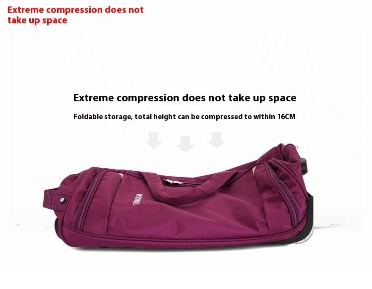 Oxford Cloth Trolley Bag Leisure Travel Folding Luggage
