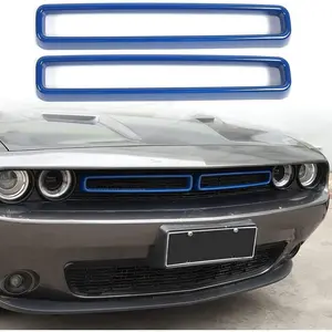 for Challenger Front Grille Inserts for 2015-2024+  Challenger Exterior Accessories, ABS Blue 2 count
