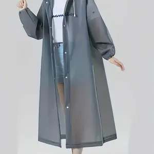 Thickened Adult Raincoat, Windproof Waterproof Eva Full Body Raincoat, Outdoor Bicycle Portable Raincoat, All-In-One Design