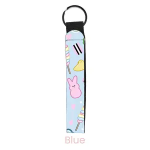 abbyrose Easter Treats Wristlet Key Chain Blue