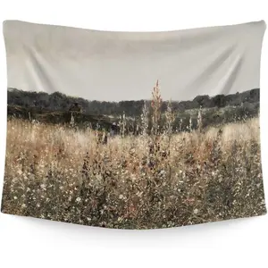 FADALO Wildflowers Field Tapestry,Vintage Nature Wildflower Tapestry,Rustic Farmhouse Aesthetic Tapestries Wall Hanging for Living Room Bedroom Dorm,Gift Decor