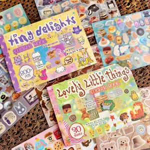 30 Sheets M5 Cute Comic Sticker Book – 1234 Pcs Retro & Korean Comic Style Die-Cut Stickers for Journaling, Scrapbooking & DIY Crafts