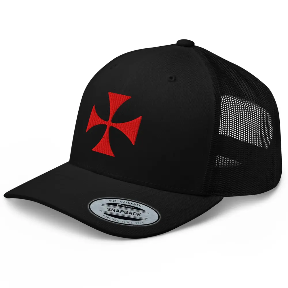 RIVEMUG NX Crusader Trucker Hat Embroidered Curved Bill Mid Crown  Adjustable Cap