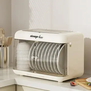 Foldable Dish Drying Rack, Kitchen Dish Storage Rack, Dish Drainer, Dish Storage Box with Lid, Tableware Storage Box for Kitchen