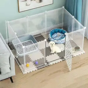 Indoor Dog Fence for Small Pets, Home Use Puppy Barrier, Teddy Rabbit Pet Isolation Gate, Cat Cage Anti-Escape Solution, Durable Puppy Playpen