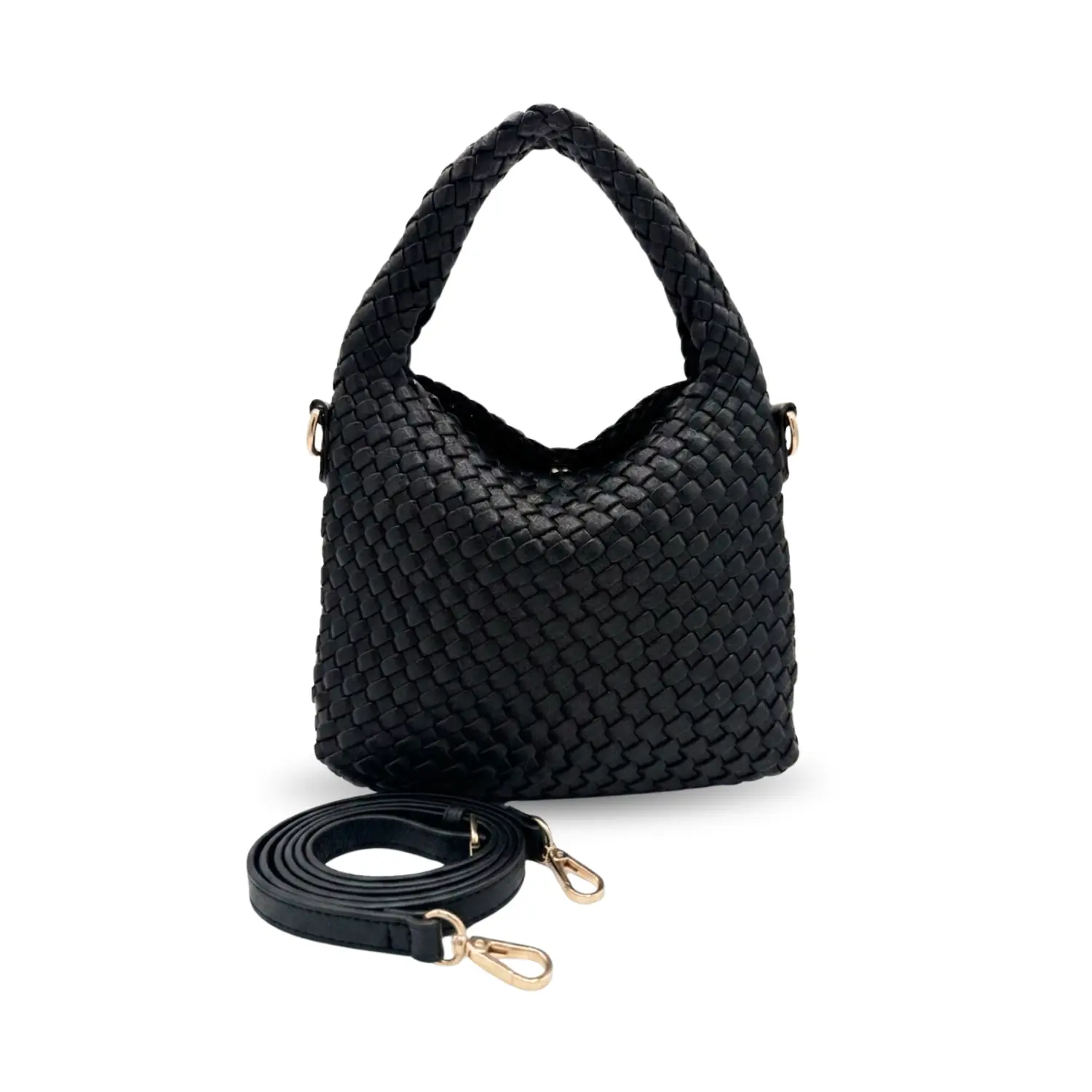 Hazel Woven Convertible Handbag